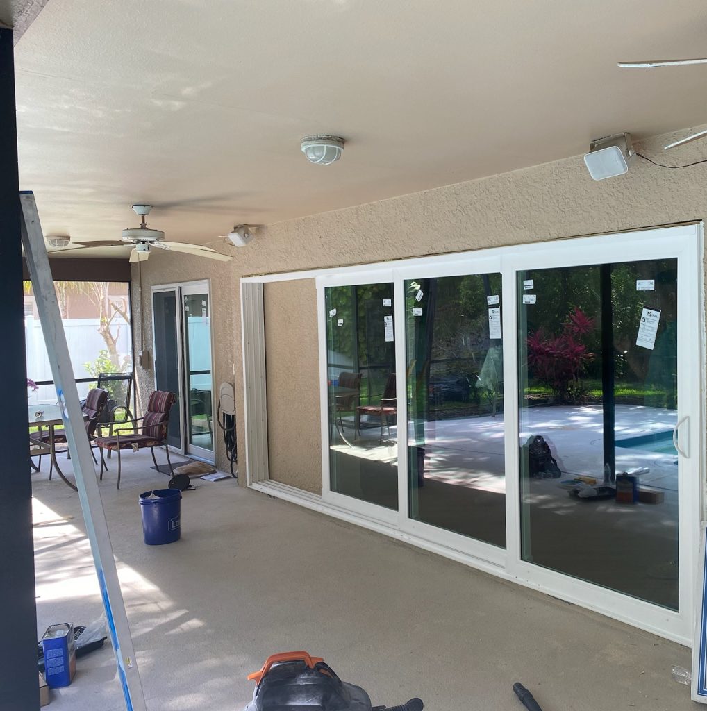 Pocket Sliding Glass Doors Installed